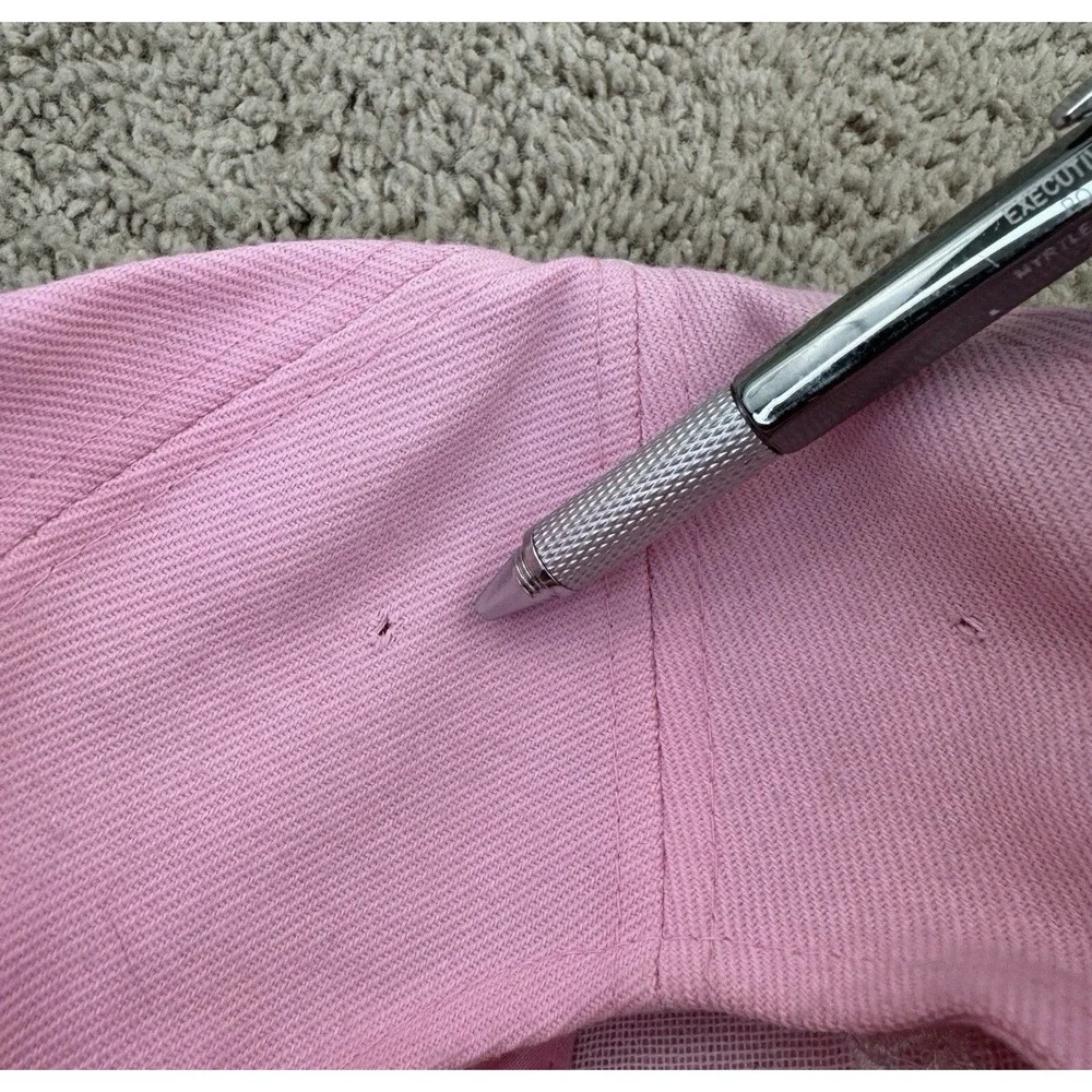 Jersey Girl Hat Womens Pink Embroidered Script Adjustable Strapback Baseball Cap